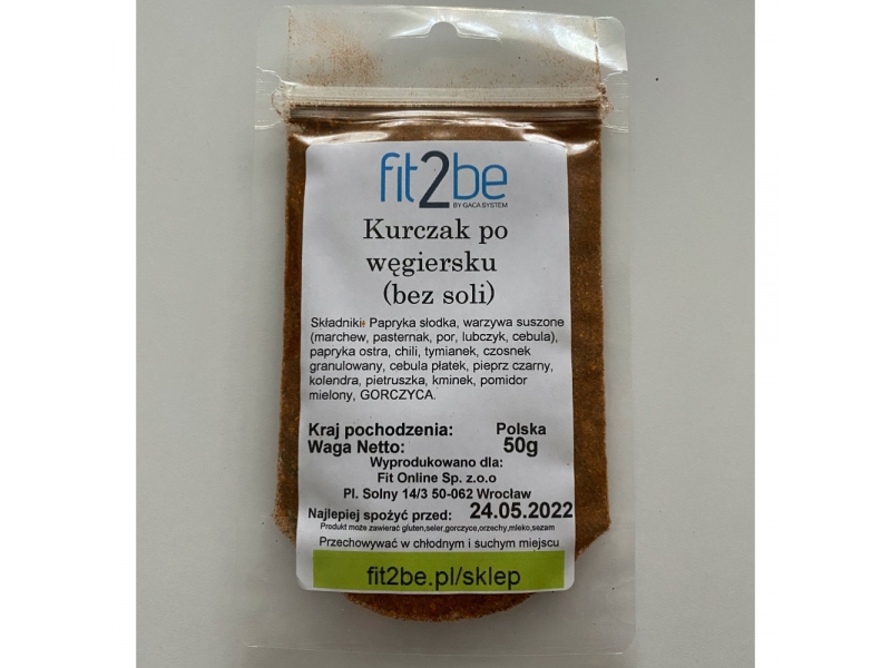 Kurczak po węgiersku BEZ SOLI 50g